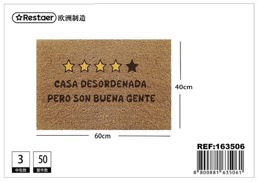 [163506] Felpudo de coco 40*60 cm - Alfombras para entrada