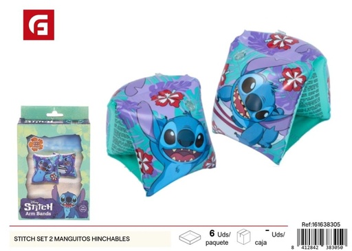 [161638305] Set de manguitos hinchables Stitch - Productos de verano y entretenimiento