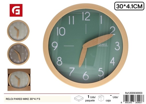 [200936903] Reloj de pared Mike 30x4.1x3cm - Decoración del hogar