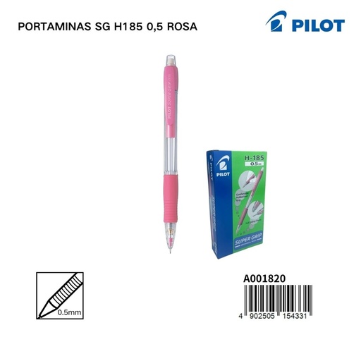 [A001820] Portaminas Pilot SG H185 0.5 mm color rosa - Papelería y artículos de escritura