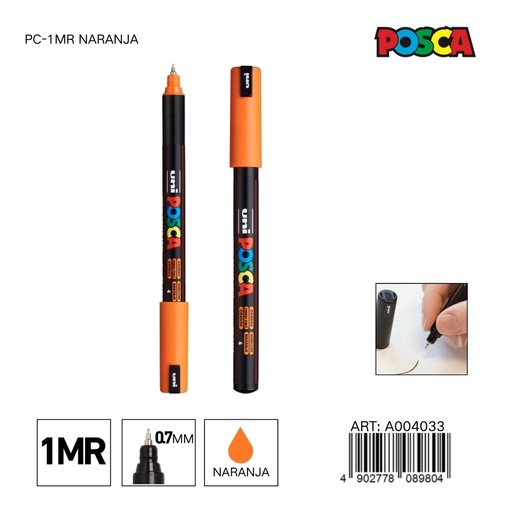 [A004033] Marcador POSCA PC-1MR 0.7 mm color naranja - Marcadores y artículos de escritura