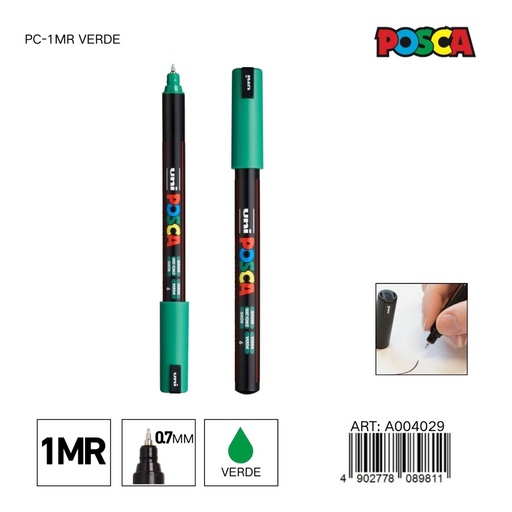 [A004029] Marcador POSCA PC-1MR 0.7 mm color verde - Marcadores y artículos de escritura