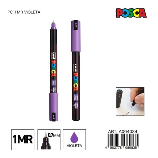 [A004034] Marcador POSCA PC-1MR 0.7 mm color violeta - Marcadores y artículos de escritura