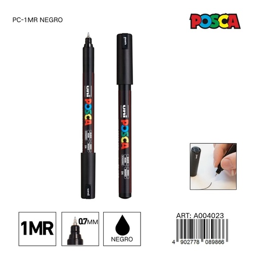[A004023] Marcador POSCA PC-1MR 0.7 mm color negro - Marcadores y artículos de escritura