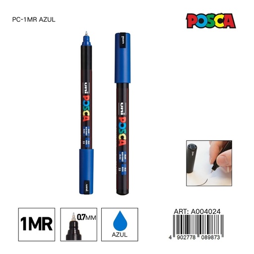[A004024] Marcador POSCA PC-1MR 0.7 mm color azul - Marcadores y artículos de escritura