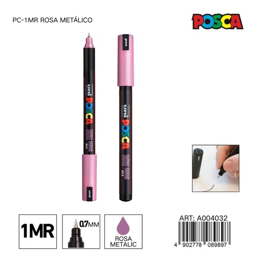 [A004032] Marcador POSCA PC-1MR 0.7 mm color rosa metálico - Marcadores y artículos de escritura