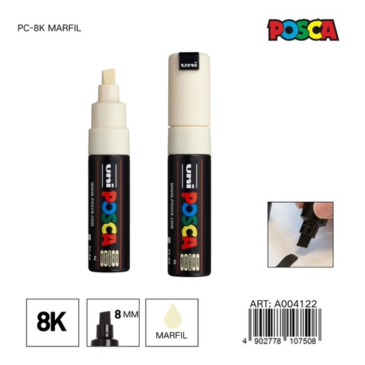 [A004122] Marcador POSCA PC-8K 8 mm color marfil - Marcadores y artículos de escritura