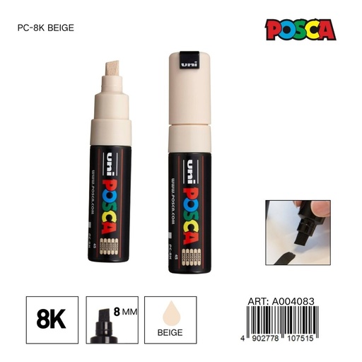 [A004083] Marcador POSCA PC-8K 8 mm color beige - Marcadores y artículos de escritura