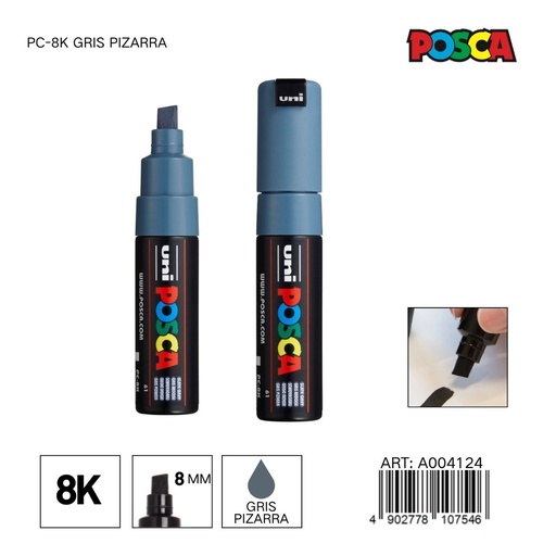 [A004124] Marcador POSCA PC-8K 8 mm color gris pizarra - Marcadores y artículos de escritura
