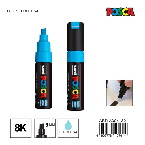 [A004132] Marcador POSCA PC-8K 8 mm color turquesa - Marcadores y artículos de escritura