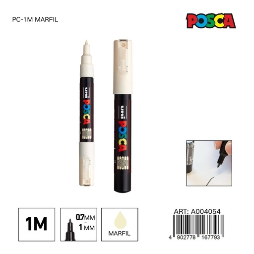 [A004054] Marcador POSCA PC-1M 0.7mm-1mm color marfil - Marcadores y artículos de escritura