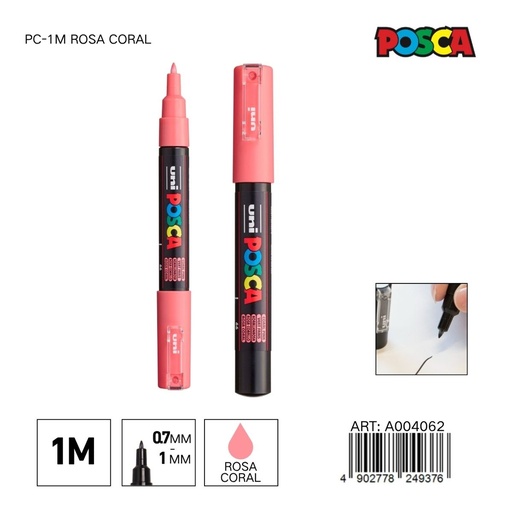 [A004062] Marcador POSCA PC-1M 0.7mm-1mm color rosa coral - Marcadores y artículos de escritura