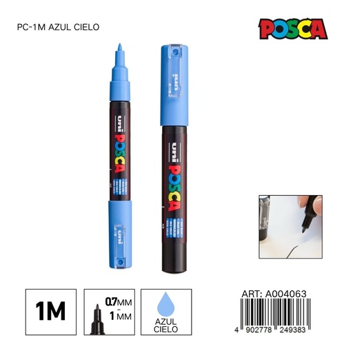[A004063] Marcador POSCA PC-1M 0.7mm-1mm color azul cielo - Marcadores y artículos de escritura