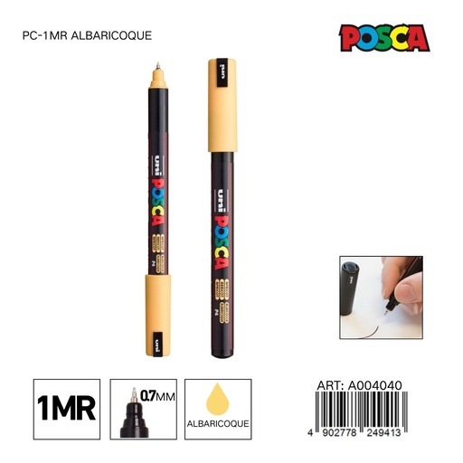[A004040] Marcador POSCA PC-1MR 0.7 mm color albaricoque - Marcadores y artículos de escritura