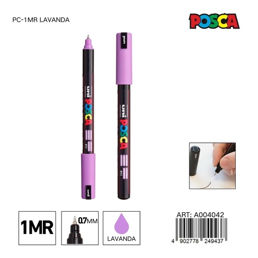 [A004042] Marcador POSCA PC-1MR 0.7 mm color lavanda - Marcadores y artículos de escritura