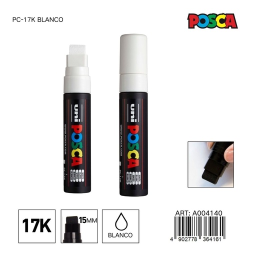 [A004140] Marcador POSCA PC-17K 15mm color blanco - Marcadores y artículos de escritura