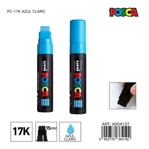 [A004137] Marcador POSCA PC-17K 15mm color azul claro - Marcadores y artículos de escritura