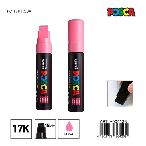 [A004138] Marcador POSCA PC-17K 15mm color rosa - Marcadores y artículos de escritura