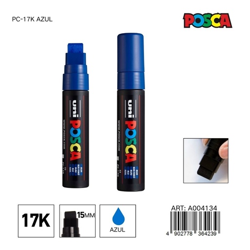[A004134] Marcador POSCA PC-17K 15mm color azul - Marcadores y artículos de escritura