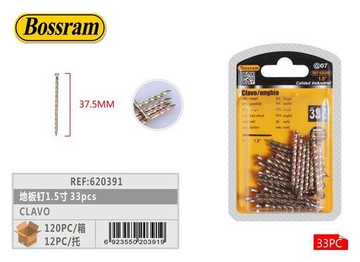 [620391] Clavo para suelo 1.5 pulg 33pcs para sujeción