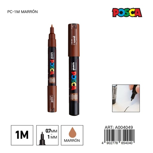 [A004049] Marcador POSCA 0.7mm-1mm PC-1M Marrón - Material de oficina