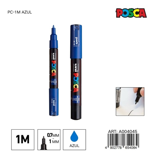 [A004045] Marcador POSCA 0.7mm-1mm PC-1M Azul - Material de oficina