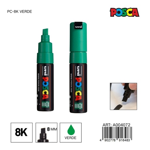 [A004072] Marcador POSCA 8mm PC-8K Verde - Material de oficina