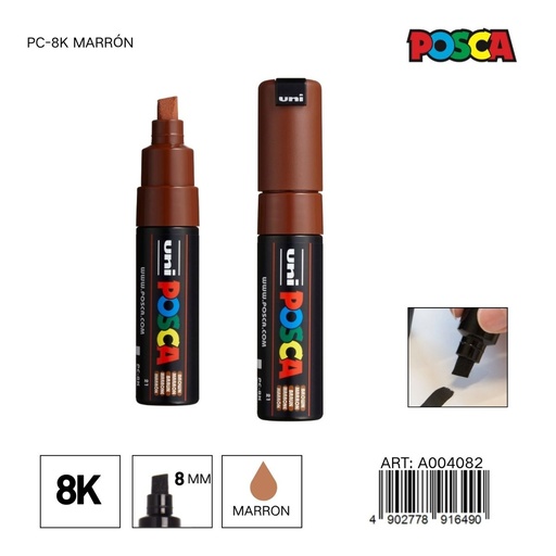 [A004082] Marcador POSCA 8mm PC-8K Marrón - Material de oficina