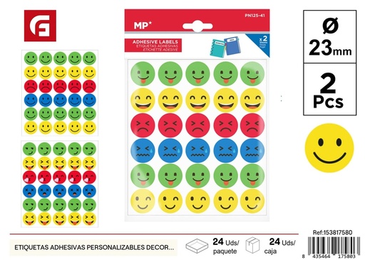 [153817580] Etiquetas adhesivas personalizables decorativas - Material de oficina