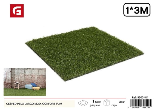 [135001814] Césped artificial de pelo largo mod. confort 1x3 m - Jardinería y decoración