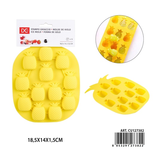[0243727] Molde de silicona para hielo en forma de piña 18.5x14x1.5 cm - Utensilios de cocina y moldes para hielo