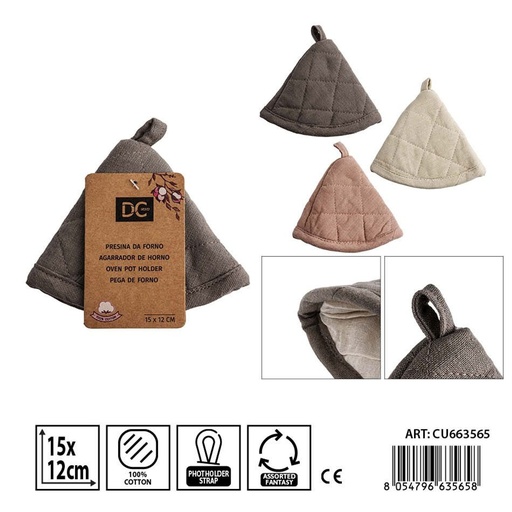 [0244976] Agarra caliente campana 15x12 cm Chocomousse - Manopla y soporte para ollas