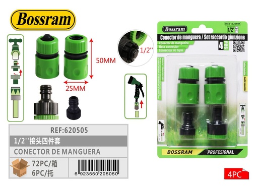 [620505] Conector de manguera 4pcs para jardinería