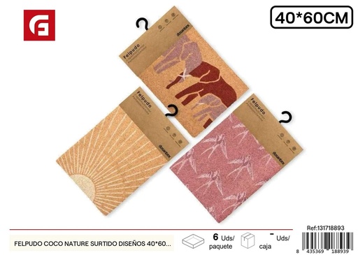 [131718893] Felpudo de coco Nature surtido de diseños 40*60 cm - Textiles para el hogar