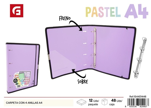 [154401446] Carpeta con 4 anillas A4 - Material de oficina