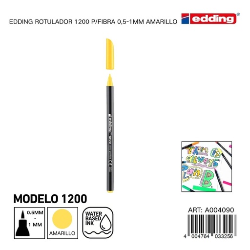 [A004090] Ratualador EDDING Watercolor 0.5-1mm - Rotuladores de fibra amarillos