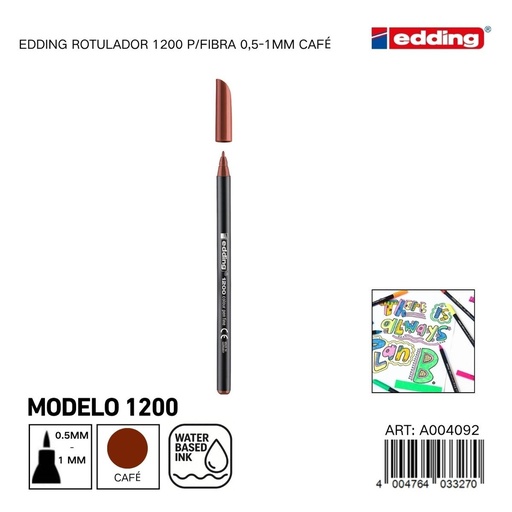 [A004092] Ratualador EDDING Watercolor 0.5-1mm - Rotuladores de fibra marrón