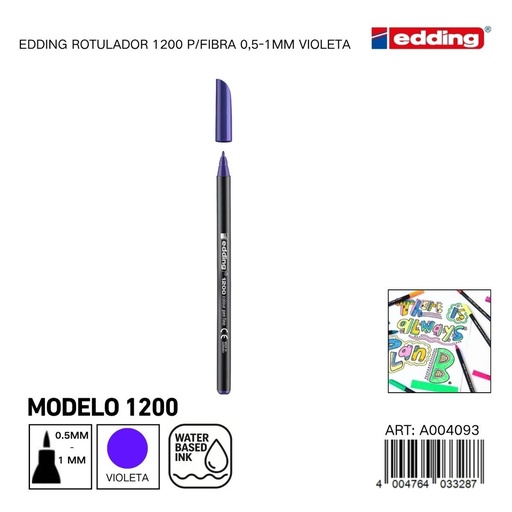 [A004093] Ratualador EDDING Watercolor 0.5-1mm - Rotuladores de fibra violeta