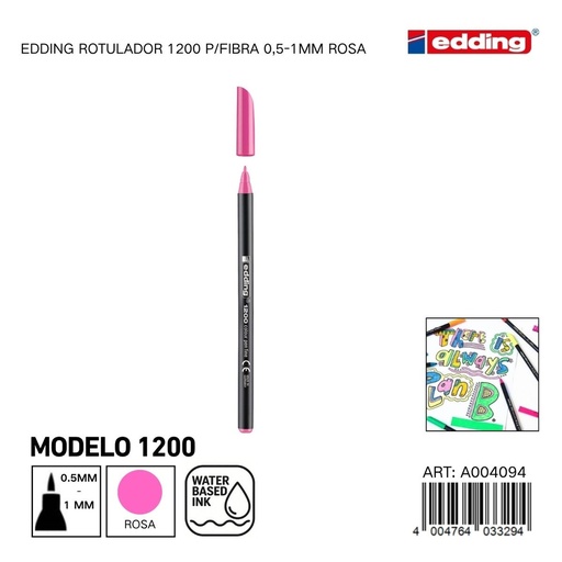 [A004094] Ratualador EDDING Watercolor 0.5-1mm - Rotuladores de fibra rosa