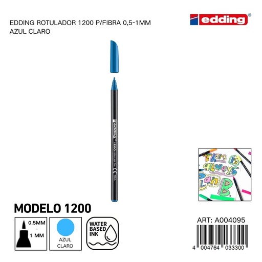 [A004095] Ratualador EDDING Watercolor 0.5-1mm - Rotuladores de fibra azul claro