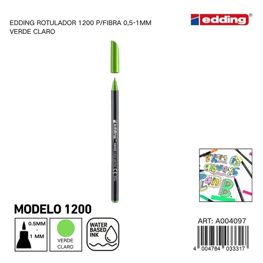 [A004097] Ratualador EDDING Watercolor 0.5-1mm - Rotuladores de fibra verde claro
