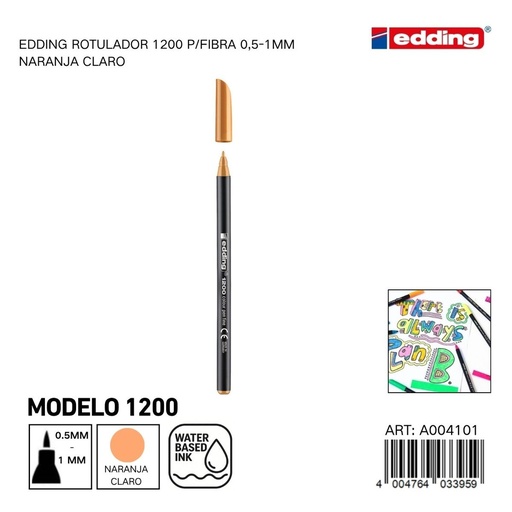 [A004101] Ratualador EDDING Watercolor 0.5-1mm - Rotuladores de fibra naranja claro