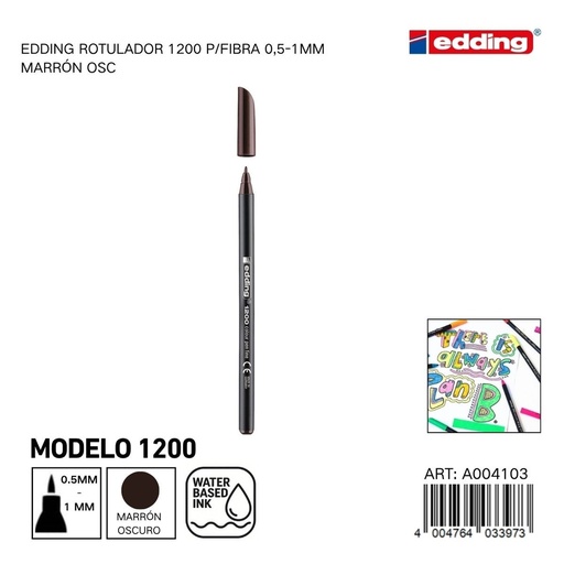 [A004103] Ratualador EDDING Watercolor 0.5-1mm - Rotuladores de fibra marrón oscuro
