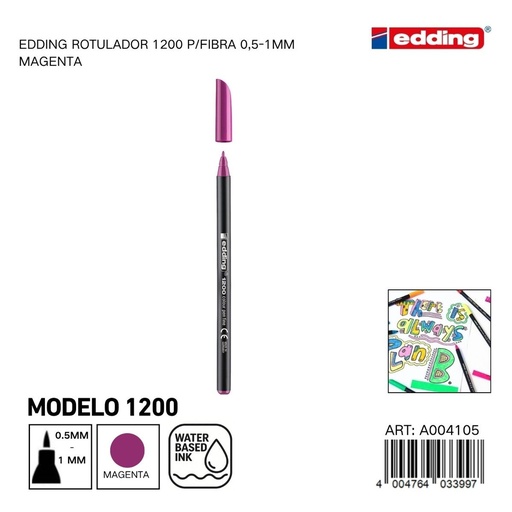 [A004105] Ratualador EDDING Watercolor 0.5-1mm - Rotuladores de fibra magenta