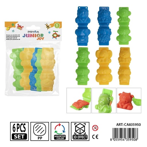 [0242602] Molde para plastilina φ6 cm 6 piezas - Manualidades y accesorios creativos