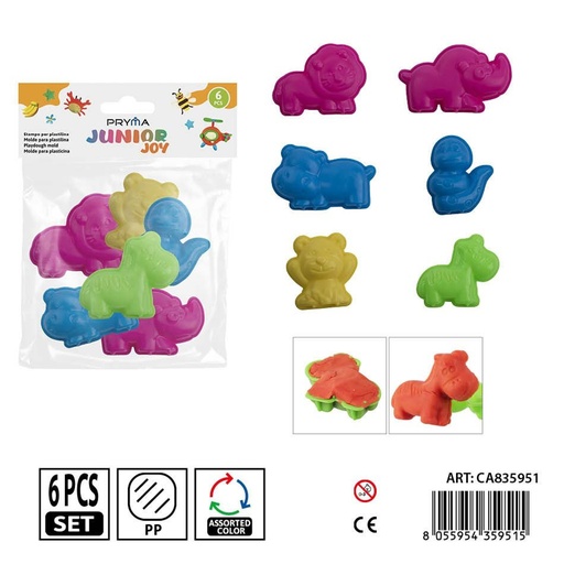 [0242603] Molde para plastilina φ8 cm 6 piezas - Manualidades y accesorios creativos