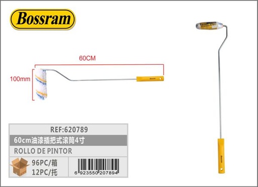 [620789] Rodillo de pintor con mango 60cm 4 pulgadas para pintura