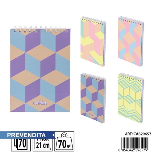 [0243987] Bloque espiral A5 horizontal 70g 70FF - Papelería y cuadernos