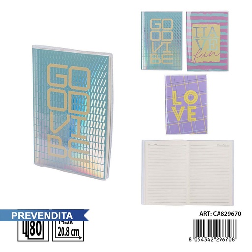 [0243936] Carnet pastel A5 14.5x20.8 cm 80FF - Papelería y cuadernos
