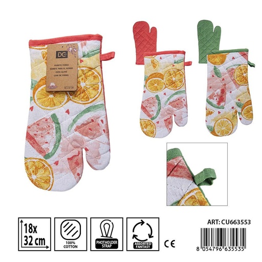 [0244964] Guante de horno de frutas 18x32 cm - Accesorios de mesa y cocina